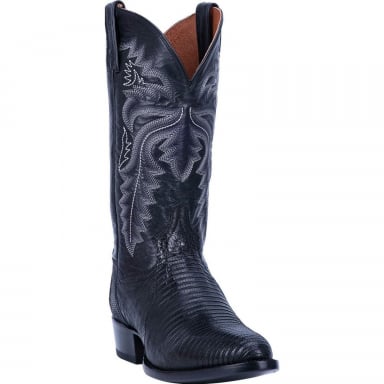 Dan Post Mens Winston Lizard Boot Black Exotic Cowboy Boot DP3050R