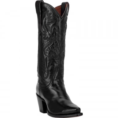 Dan Post Womens Maria Leather Boot Black Fashion Western Boot DP3200