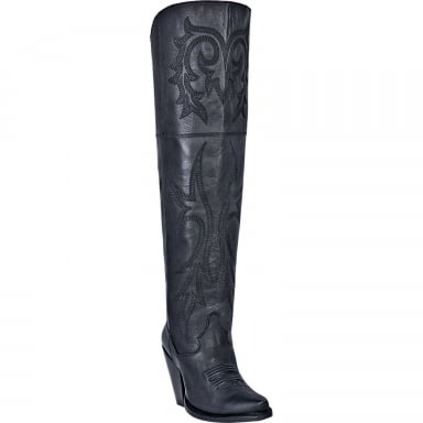 Dan Post Womens Jilted Leather Boot Black Fashion Western Boot DP3789