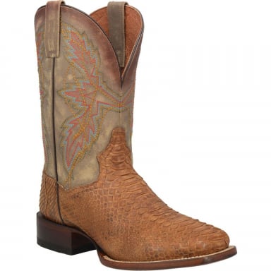 Dan Post Mens Dry Gulch Python Boot Tan Cowboy Boot DP3996