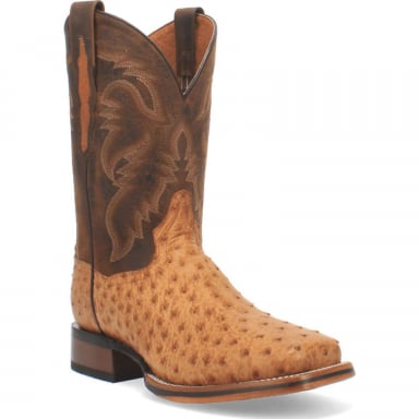 Dan Post Mens Kershaw Full Quill Ostrich Boot Saddle DP4951