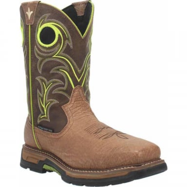 Dan Post Mens Storms Eye Waterproof Composite Toe Electrical Hazard Brown Cowboy Boot DP5941