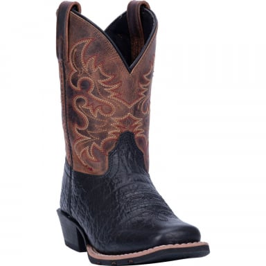 Dan Post Youth Little River Black-Brown Cowboy Boot DPC3944