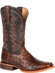 Durango Mens Premium Exotic Full-Quill Antiqued Saddle Western Boot DDB0274