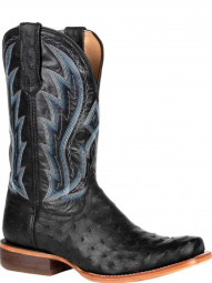 Durango Mens Premium Exotic Full-Quill Ostrich Midnight Western Boot DDB0275