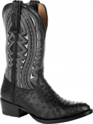 Durango Mens Premium Exotic Full-Quill Ostrich Ebony Western Boot DDB0278