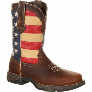 Lady Rebel by Durango Steel Toe Patriotic Flag Work Boot DRD0234