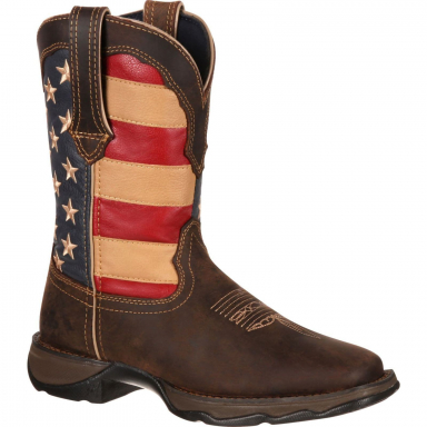 Durango Womens Lady Rebel Patriotic Womens Pull-On Western Flag Boot RD4414