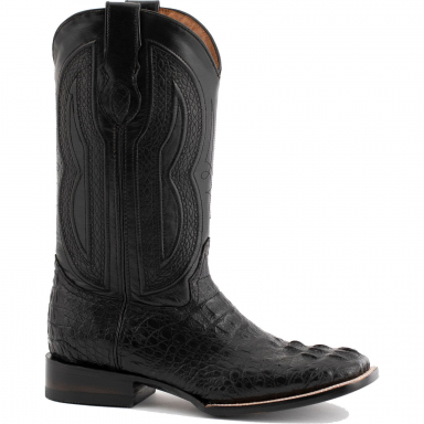 Ferrini Mens Caiman Body Black Boot 10493-04