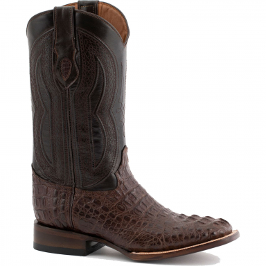 Ferrini Mens Caiman Head Dark Chocolate Boot 10493-09