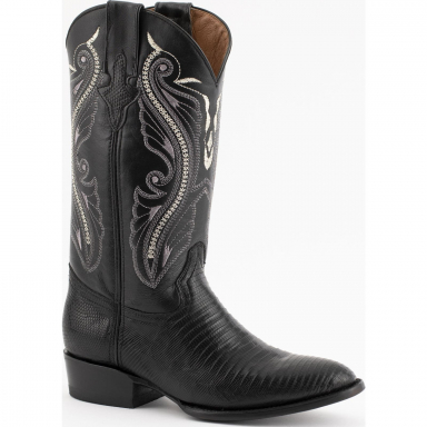 Ferrini Mens Teju Lizard Black Boot 11111-04