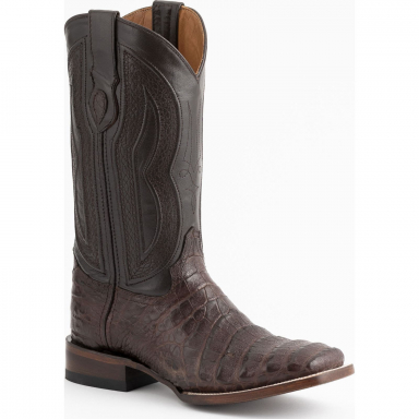 Ferrini Mens Belly Caiman Chocolate Boot 12493-09