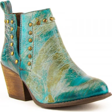 Ferrini Ladies Turquoise R Toe Bootie 61014-50