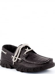 Ferrini Ladies Black Crocodile Print Loafer Shoe 65322-35