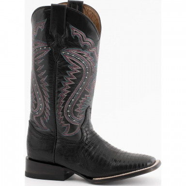 Ferrini Ladies Teju Lizard Black Boot 81193-04