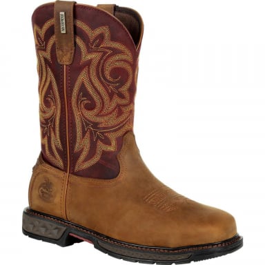 Georgia Boot Womens Carbo Tech Light Merlot Brown Cowboy Boot GB00387