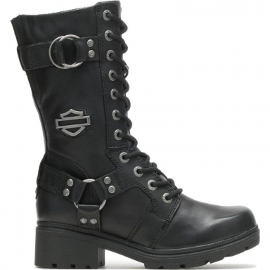 Harley Davidson Womens Eda Black Biker Boot D83736