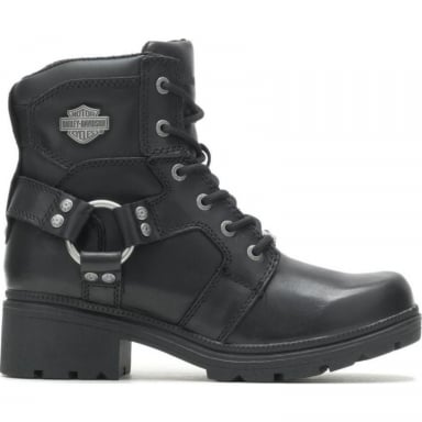 Harley Davidson Womens Jocelyn Black Biker Boot D83775