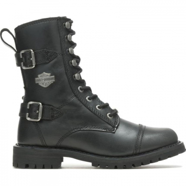 Harley Davidson Womens Balsa Black Biker Boot D83853