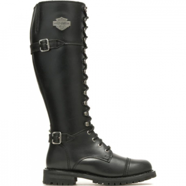 Harley Davidson Womens Beechwood Black Biker Boot D83856