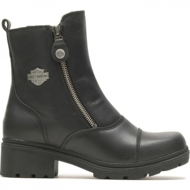 Harley Davidson Womens Amherst Black Biker Boot D84236