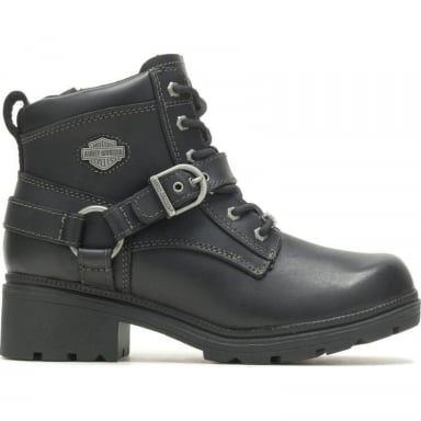 Harley Davidson Womens Tegan Black Biker Boot D84424