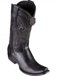 King Exotic Mens Dubai Boot Teju Lizard Black Cowboy Boot 4790705