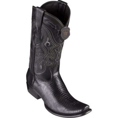 King Exotic Mens Dubai Boot Teju Lizard Black Cowboy Boot 4790705