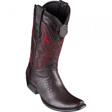 King Exotic Mens Dubai Boot Teju Lizard Black Cherry Cowboy Boot 4790718