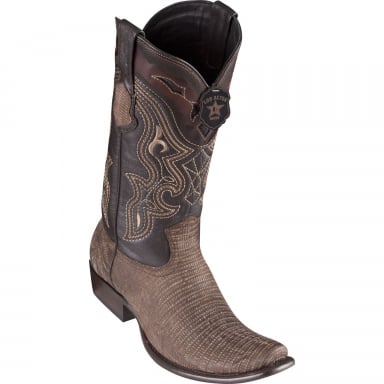 King Exotic Mens Dubai Boot Teju Lizard Sanded Brown Cowboy Boot 4790735