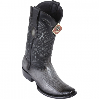 King Exotic Mens Dubai Boot Teju Lizard Faded Black Cowboy Boot 4790738