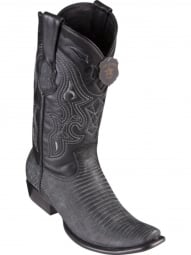 King Exotic Mens Dubai Boot Teju Lizard Sanded Black Cowboy Boot 4790774