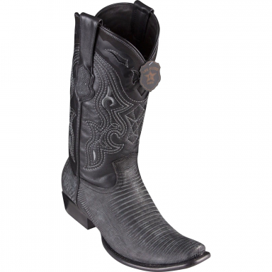 King Exotic Mens Dubai Boot Teju Lizard Sanded Black Cowboy Boot 4790774