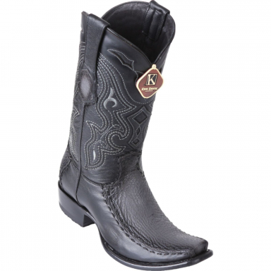 King Exotic Mens Dubai Boot (Half Vamp) Shark Faded Gray Cowboy Boot 479F0938