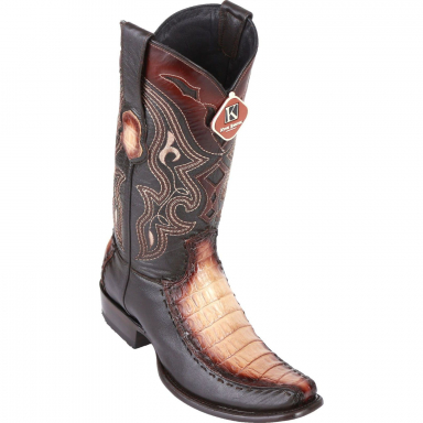 King Exotic Mens Dubai Boot Half Vamp Caiman Belly With Deer Faded Oryx Cowboy Boot 479F8215