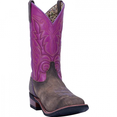 Laredo Womens Kinleigh 11" Chocolate Broad Square Toe Boot 5609