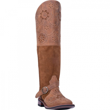 Laredo Womens Caught You Lookin' 16" Tan Broad Square Toe Boot 5684