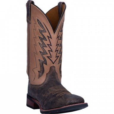 Laredo Mens Dalton 12" Brown Tan Broad Square Toe Boot 7853