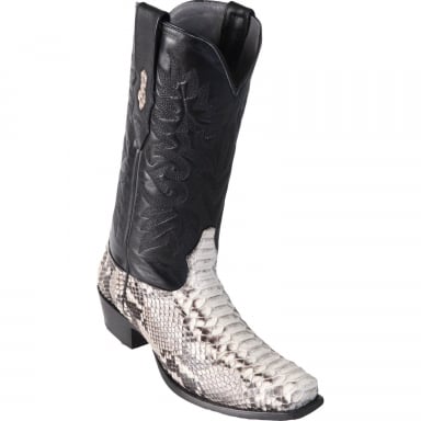 Los Altos Mens 7 Toe Python Natural Cowboy Boot 585749