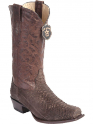 Los Altos Mens 7 Toe Python Brown Cowboy Boot 58N5707