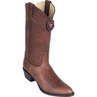 Los Altos Mens Round Toe Grisly Brown Cowboy Boot 652707