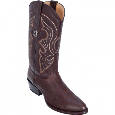 Los Altos Mens Round Toe Bull Shoulder Brown Cowboy Boot 653107