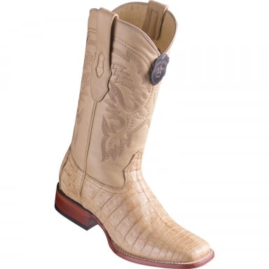 Los Altos Mens Wide Square Toe Caiman Belly Oryx Cowboy Boot 8228211