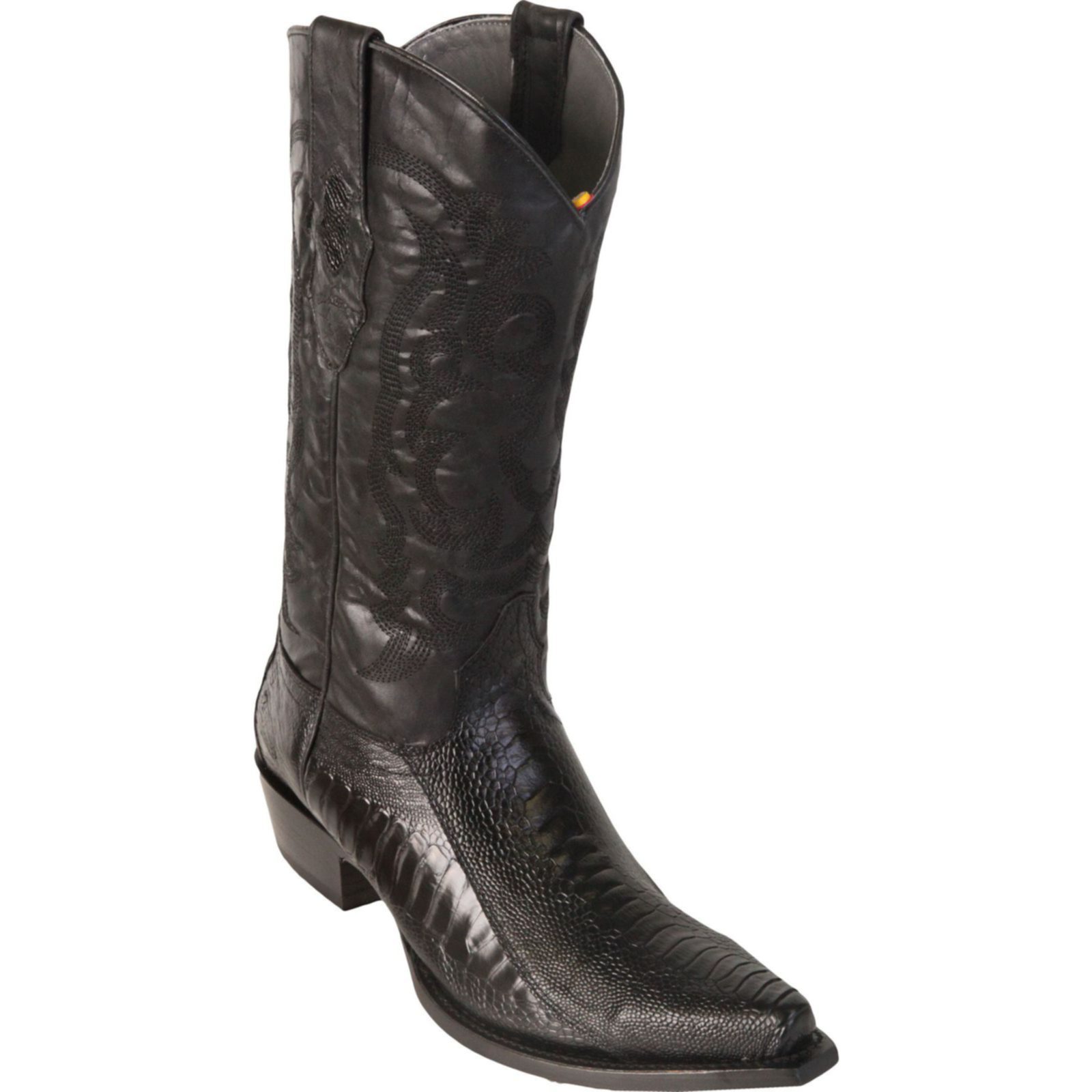 Shop Los Altos Mens Snip Toe Ostrich Leg Black Cowboy Boot 940505 ...