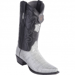 Los Altos Mens Snip Toe Caiman Belly Gray Cowboy Boot 948209