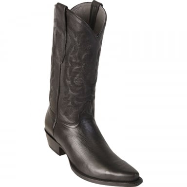 Los Altos Mens Snip Toe Deer Black Cowboy Boot 948305