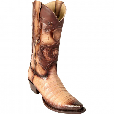 Los Altos Mens Snip Toe Caiman Belly Faded Oryx Cowboy Boot 94R8215