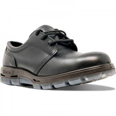 Redback Walkabout Black Waxy 3 Eyelet Oxford Shoe UOXBF