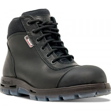 Redback Sentinal HD Matte Black Lace Size Zip Scuff Cap Steel Toe Boot USCBZS