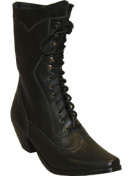 Rawhide Womens 8? Black Victorian Lace Up Boot 5010